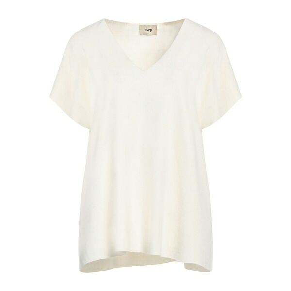 【送料無料】 エーケプ レディース ニット&セーター アウター Sweaters White