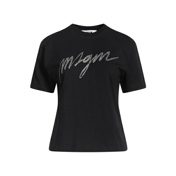【送料無料】 エムエスジイエム レディース Tシャツ トップス T-shirts Black