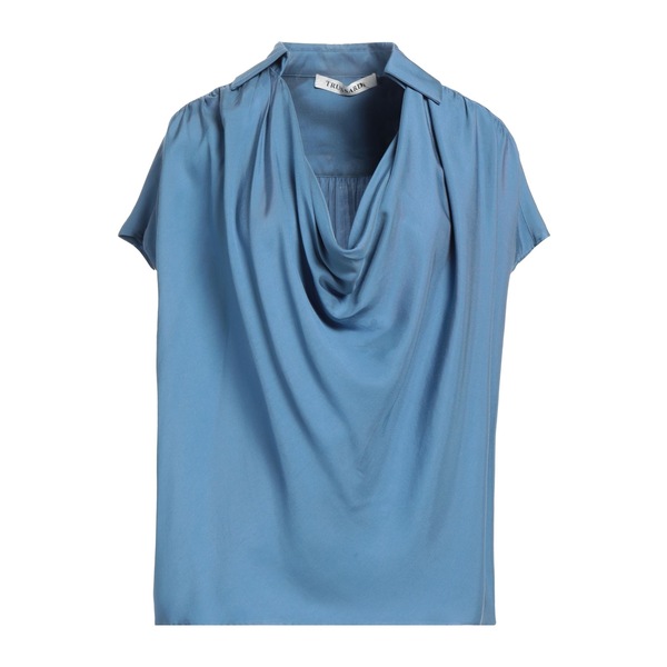 【送料無料】 トラサルディ レディース Tシャツ トップス Tops Blue|asty