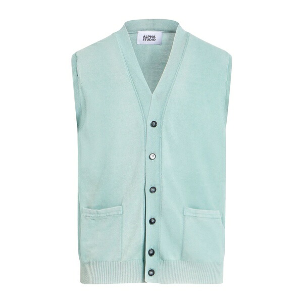 【貨物輸送無料】 アルファス テューディオ メンズ 編み物\u0026プルオーバー アウター Cardigans Green