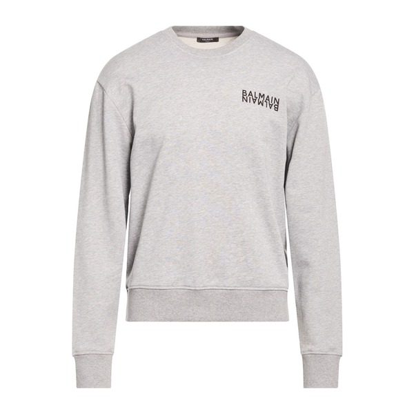【送料無料】 バルマン メンズ パーカー・スウェットシャツ アウター Sweatshirts Grey｜asty