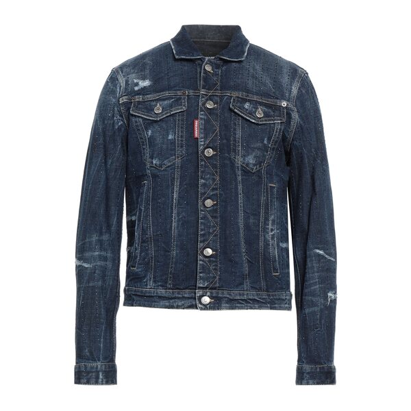 【送料無料】 ディースクエアード メンズ ジャケット＆ブルゾン アウター Denim outerwear Blue｜asty