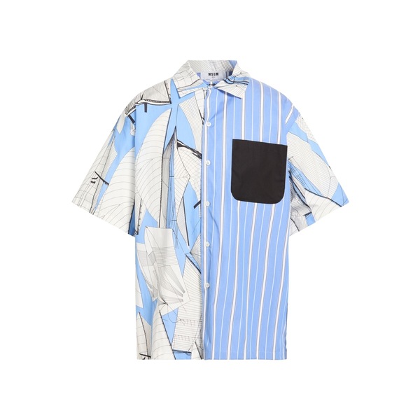 【貨物輸送無料】 エムエスジイエム メンズ プルオーバー トップス Shirts Azure