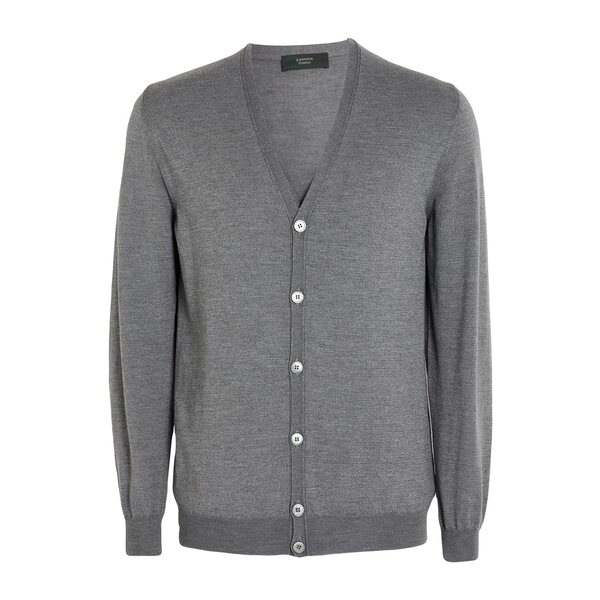 【送料無料】 ザノーネ メンズ カーディガン アウター Cardigans Grey|asty