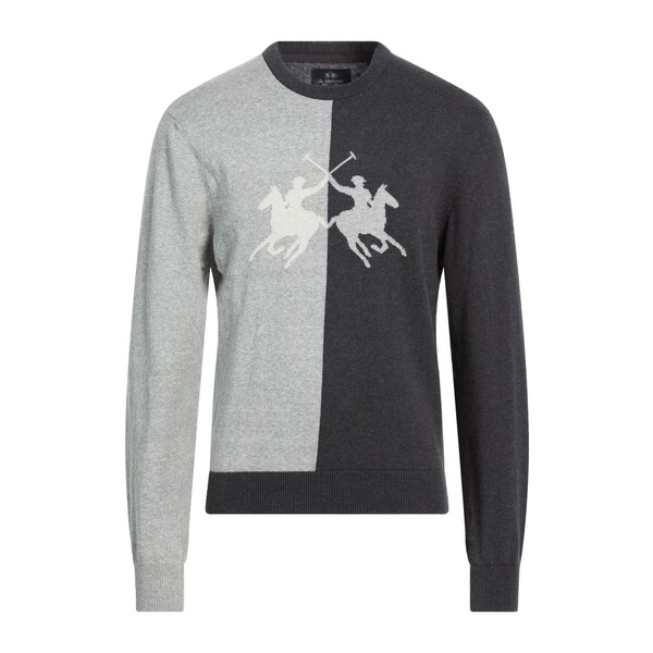 【貨物輸送無料】 ラ マルティーナ メンズ 編み物\u0026プルオーバー アウター Sweaters Grey