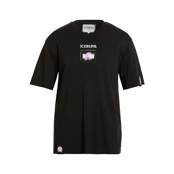 【送料無料】 アイスバーグ メンズ Tシャツ トップス T-shirts Black｜asty
