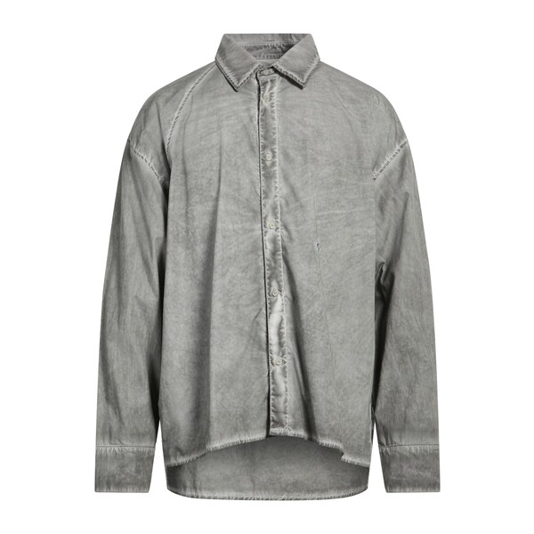 【貨物輸送無料】 ファインライン メンズ プルオーバー トップス Shirts Grey