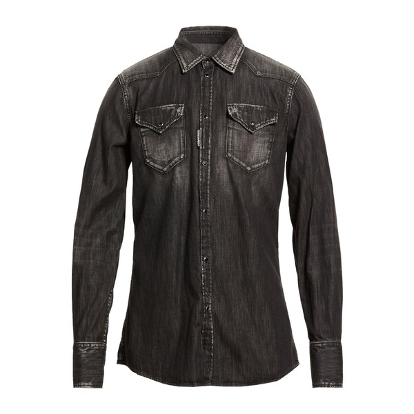 【送料無料】 ディースクエアード メンズ シャツ トップス Denim shirts Black｜asty