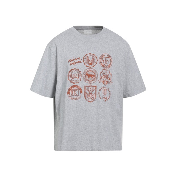 【送料無料】 メゾン キツネ メンズ Tシャツ トップス T-shirts Grey|asty