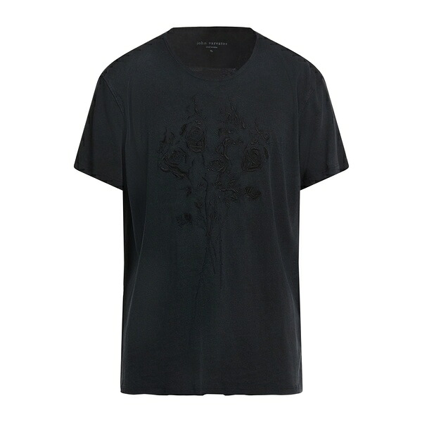 【送料無料】 ジョンバルベイトス メンズ Tシャツ トップス T-shirts Black｜asty