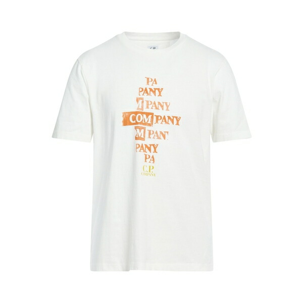 【貨物輸送無料】 シーピーカンパニー メンズ ティーシャツ トップス T-shirts White Tシャツ・カットソー-メンズファッション-トップス