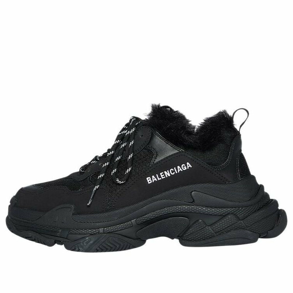 Balenciaga バレンシアガ メンズ スニーカー  【Balenciaga Triple S Sneaker Faux Fur Black 668563W3CQ51000】  サイズ US_11(29.0cm)