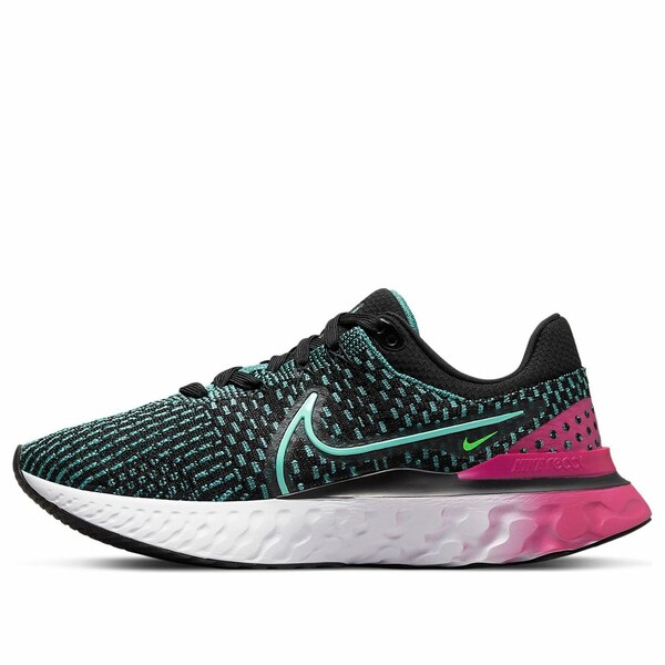 Nike ナイキ レディース スニーカー  【(WMNS) Nike React Infinity Run Flyknit 3 \u0027Black Pink Prime Dynamic Turquoise\u0027 DD3024-003】  大いさ US_6.5(23.5珊) スニーカー-靴-レディース靴