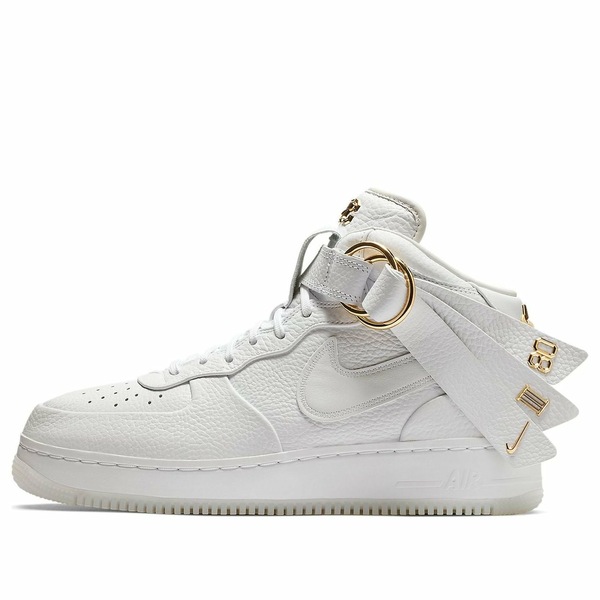 Nike ナイキ メンズ スニーカー  【Nike x Victor Cruz Air Force 1 Mid \u0027White Gold\u0027 AO9298-100】  大きさ US_7(25.0珊)