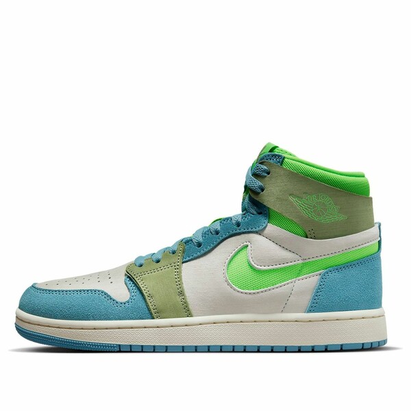 Air Jordan ジョーダン レディース スニーカー University Blue/White/Olive/Volt 【(WMNS) Air Jordan 1 High Zoom Air CMFT 2 'University Blue Volt' DV1305-433】 サイズ US_7(24.0cm)｜asty