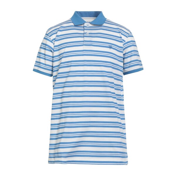 【送料無料】 ハーモント & ブレイン メンズ Tシャツ トップス Polo shirts Azure