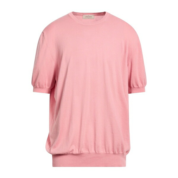 【貨物輸送無料】 グランサッソ メンズ 編み物\u0026プルオーバー アウター Sweaters Pink