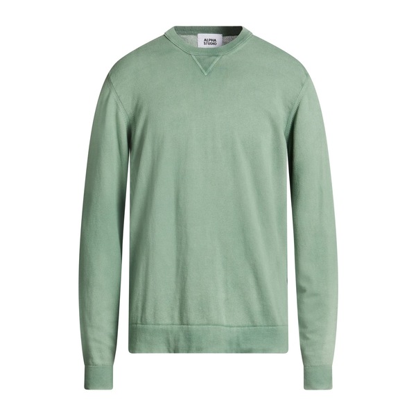 【貨物輸送無料】 アルファス テューディオ メンズ 編み物\u0026プルオーバー アウター Sweaters Green トップス-メンズファッション-ニット・セーター