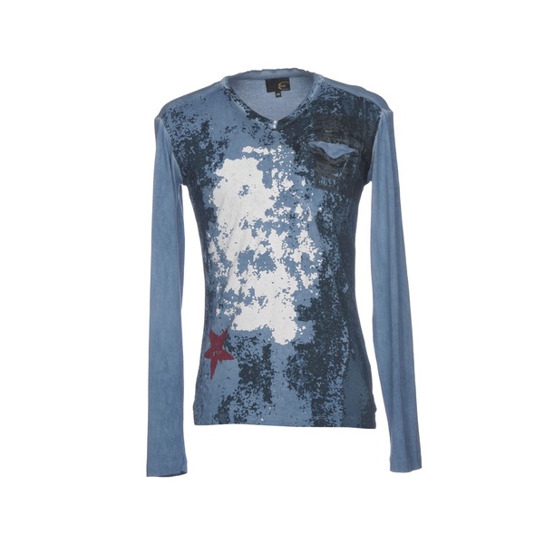 【送料無料】 ロベルトカヴァリ メンズ Tシャツ トップス T-shirts Azure