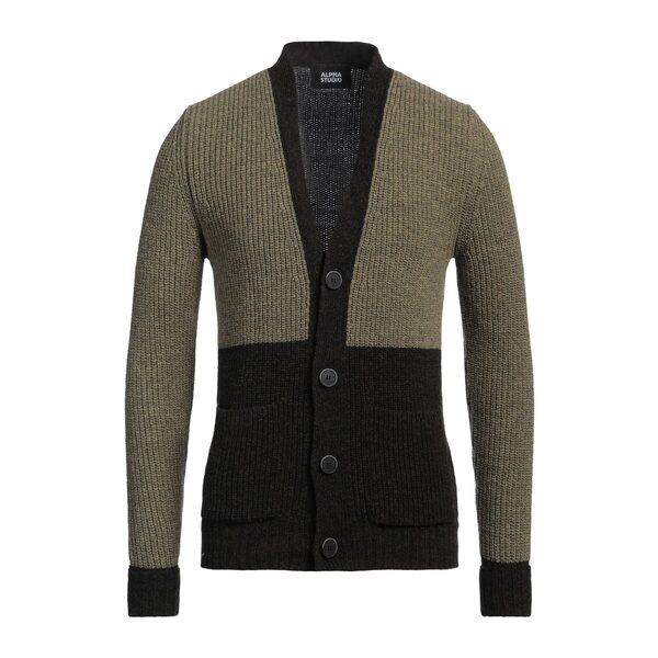 【送料無料】 アルファス テューディオ メンズ カーディガン アウター Cardigans Green