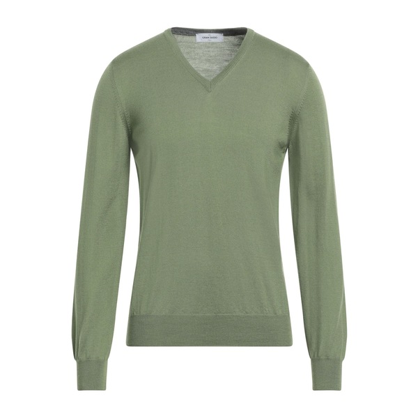 【貨物輸送無料】 グランサッソ メンズ 編み物\u0026プルオーバー アウター Sweaters Green