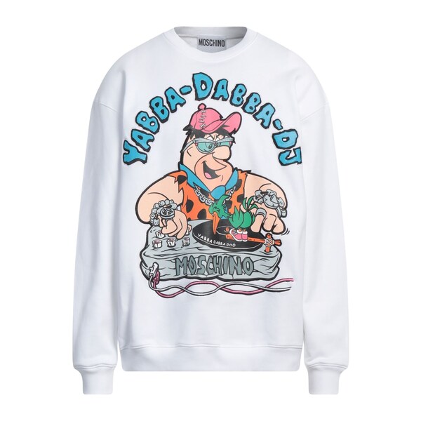 【送料無料】 モスキーノ メンズ パーカー・スウェットシャツ アウター Sweatshirts White