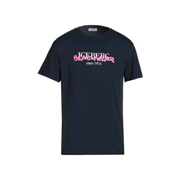 【送料無料】 アイスバーグ メンズ Tシャツ トップス T-shirts Blue｜asty