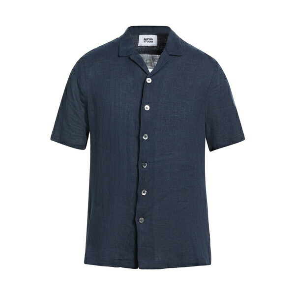 【送料無料】 アルファス テューディオ メンズ シャツ トップス Shirts Blue