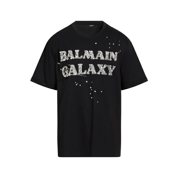 【送料無料】 バルマン メンズ Tシャツ トップス T-shirts Black