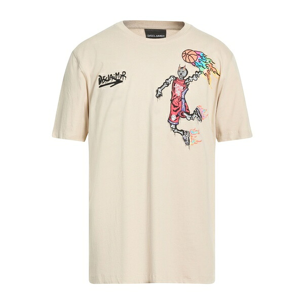 【送料無料】 ディスクレイマー メンズ Tシャツ トップス T-shirts Beige