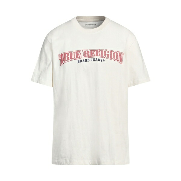 【送料無料】 トゥルーレリジョン メンズ Tシャツ トップス T-shirts White｜asty