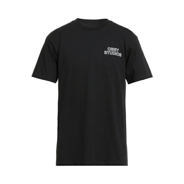 【送料無料】 オベイ メンズ Tシャツ トップス T-shirts Black