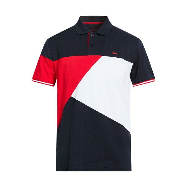 【送料無料】 ハーモント & ブレイン メンズ Tシャツ トップス Polo shirts Red