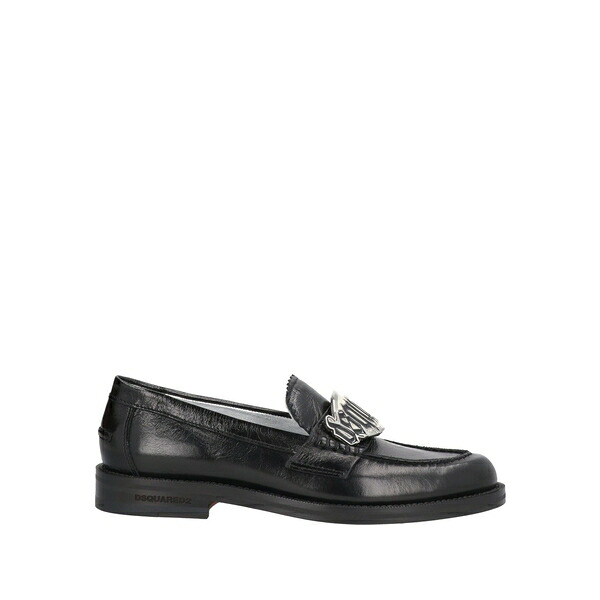 【送料無料】 ディースクエアード レディース スリッポン・ローファー シューズ Loafers Black