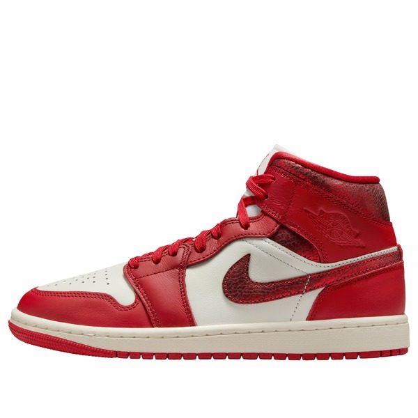 Jordan ジョーダン レディース スニーカー  【(WMNS) Air Jordan 1 Mid SE Red Cracked Leather HJ9337-106】  サイズ US_5(22.0cm)