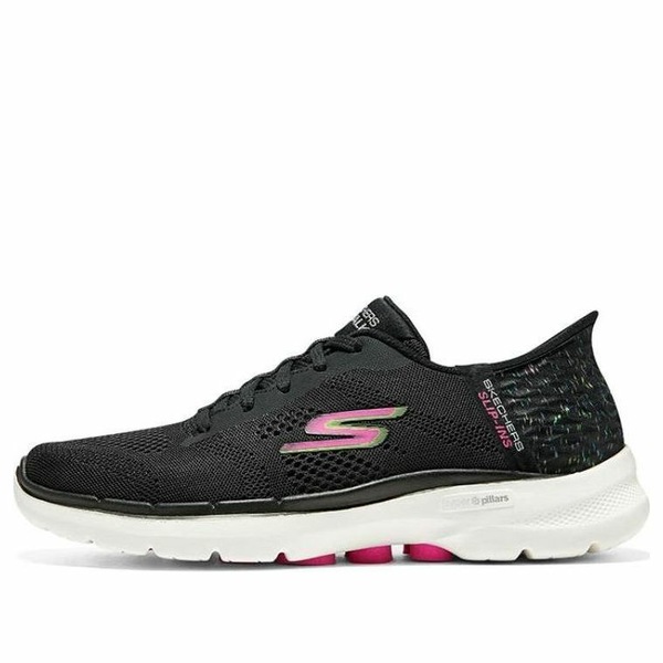 Skechers スケッチャーズ レディース スニーカー  【(WMNS) Skechers Go Walk 6 Slip In Black Multicolor 124627-BKMT】  サイズ US_7(24.0cm)