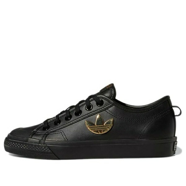 adidas アディダス レディース スニーカー  【(WMNS) adidas Nizza Trefoil \u0027Carbon Black Gold\u0027 H01129】  大きさ US_6(23.0糎)