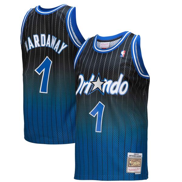 ブランド激安セール会場 ミッチェルネス メンズ ユニフォーム トップス Penny Hardaway Orlando Magic Mitchell Ness 1994 95 Hardwood Classics Fadeaway Swingman Player Jersey Royal Black Amjourneysintl Com