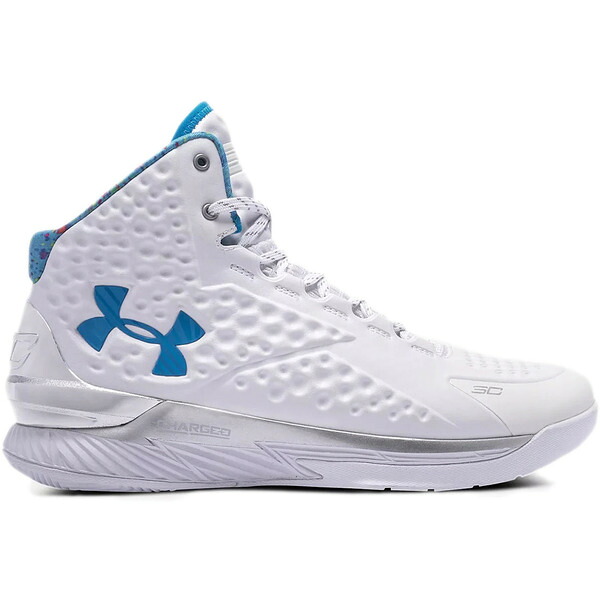 Under Armour アンダーアーマー メンズ スニーカー 【UA Curry 1 Splash Party (2021)】 サイズ US_10(28.0cm) White/Metallic Silver-Blue|asty