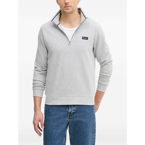 ハケット メンズ パーカー・スウェットシャツ アウター Half-zip sweatshirt Grey