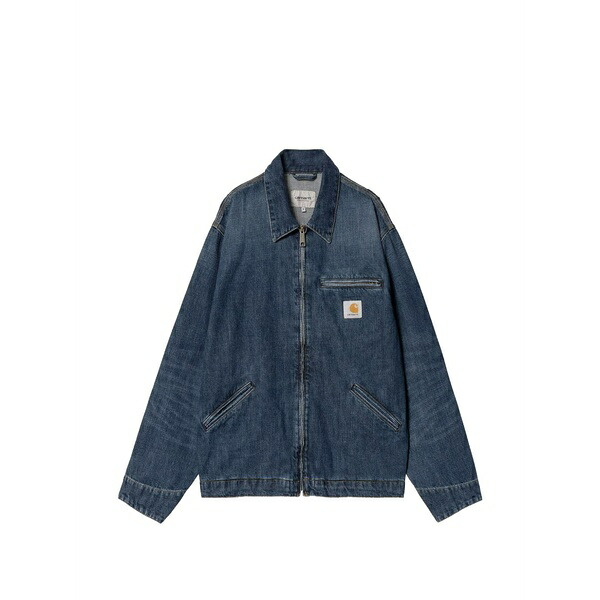 鉄道車両ハート型 メンズ 上衣＆上衣 アウター Zip detroit jacket Blue