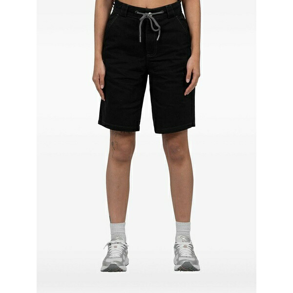 ハウスオブサニー メンズ 心地好いズボン下 ボトムス Embroidered drawstring shorts Black ズボン・パンツ-メンズファッション