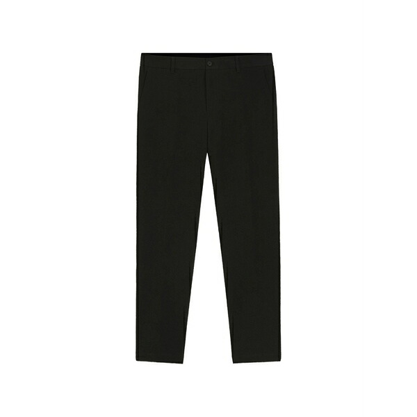 元締め メンズ 心地好いズボン下 ボトムス Slim-fit tailored trousers Black