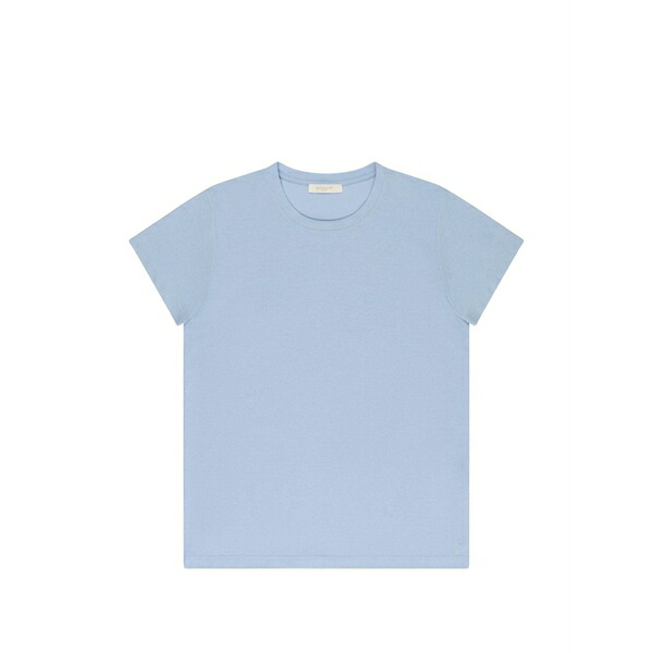 投げることお召しもの レディース プルオーバー トップス Cotton t-shirt Blue