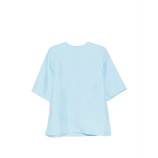 クリスチャン ワイナンツ レディース ティーシャツ トップス Silk t-shirt Blue