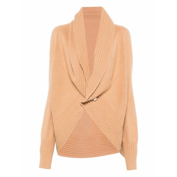 アルベルタ フェレッティ レディース ジレー アウター Shawl cardigan Neutrals