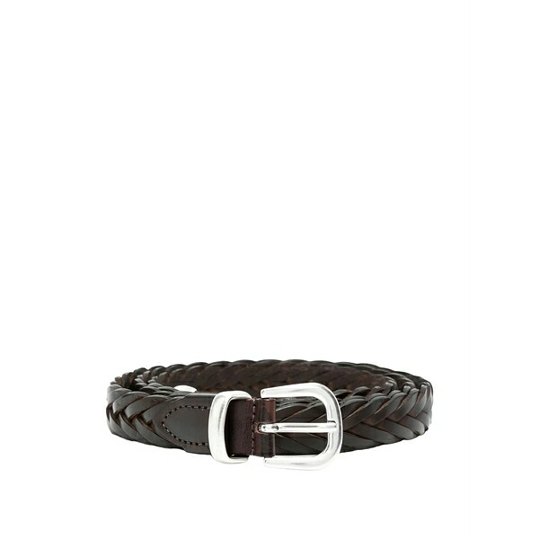 イレブンティ メンズ 三尺帯 添え物 Braided-design belt Brown