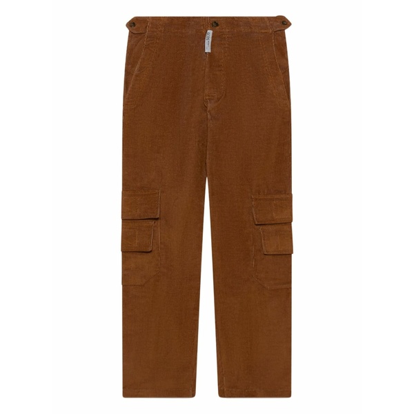 ジーシーディーエス メンズ 心地好いズボン下 ボトムス Corduroy straight-leg trousers Brown
