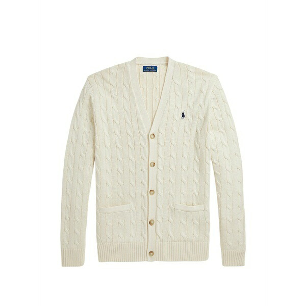 ラルフローレン メンズ ジレー アウター Cable-knit cardigan Neutrals