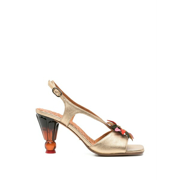 チエミハラ レディース サンダル シューズ Floral appliqu?? sandals Gold